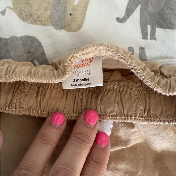 Lot of 3 Baby Outfit Set with Green Romper and Elephant Print - Picture 6 of 7